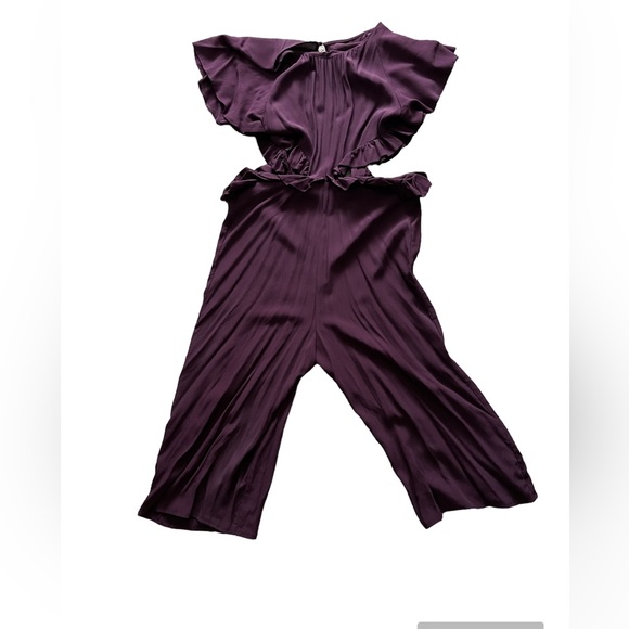 Asos Petite Jumpsuit with Ruffle Cut-Out - Picture 2 of 5
